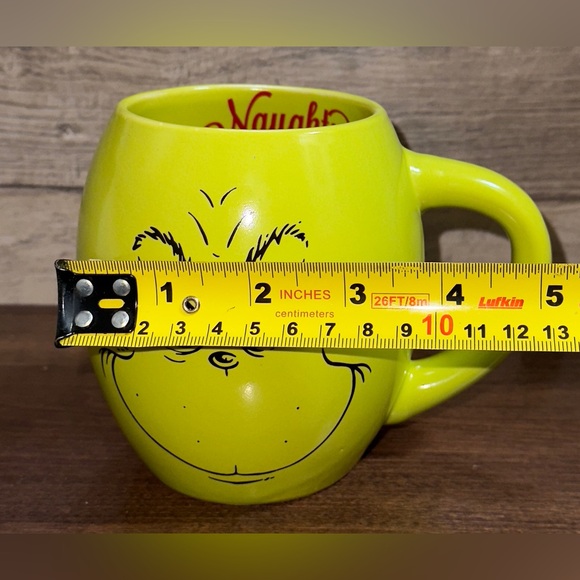 Super Cute Dr. Seuss GRINCH Naughty Or Nice Oval Ceramic 18oz Mug - NEW - Picture 8 of 10